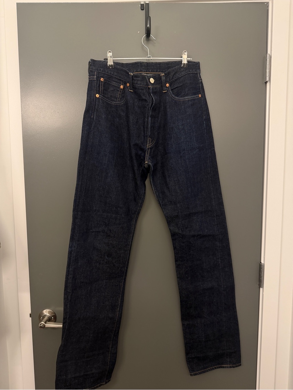 Edwin Dark Indigo Straight Jeans with Copper Rivets